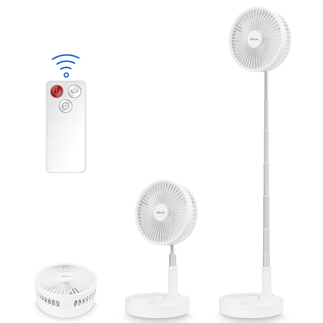 AICase Tisch-und Standventilator mit Fernbedienung,Ventilator leise Standventilator mit 4 Geschwindi
