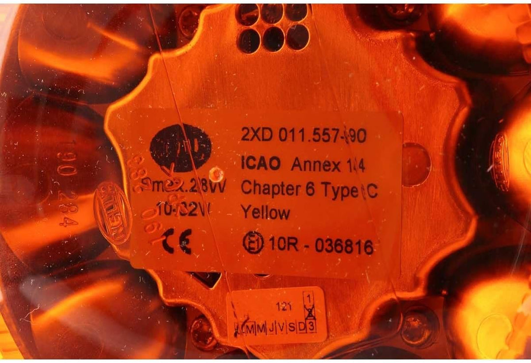 HELLA - LED-Blitz-Kennleuchte - K-LED 2.0 R - 12/24V - gelb - Anbau/Rohrstutzen, flexibel - 2XD 011