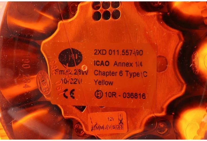 HELLA - LED-Blitz-Kennleuchte - K-LED 2.0 R - 12/24V - gelb - Anbau/Rohrstutzen, flexibel - 2XD 011