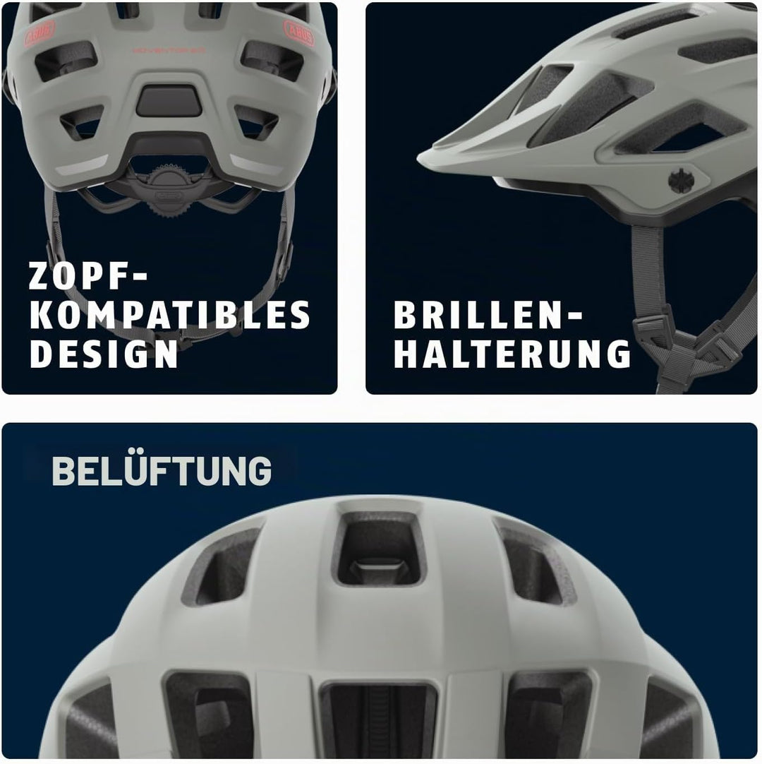 ABUS MTB-Helm Moventor 2.0 - komfortabler Fahrradhelm fürs Gelände - All-Mountain-Helm - für Damen u