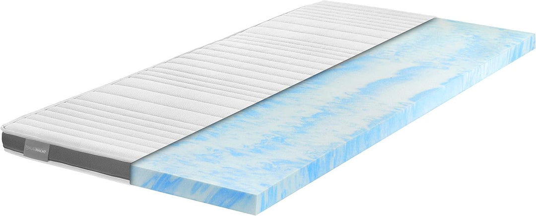 Traumnacht Gelschaum-Topper, mit Klimaband und Gel-Aktiv-Kaltschaum, 80 x 190 cm, weiss, Öko-Tex zer