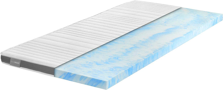 Traumnacht Gelschaum-Topper, mit Klimaband und Gel-Aktiv-Kaltschaum, 80 x 190 cm, weiss, Öko-Tex zer