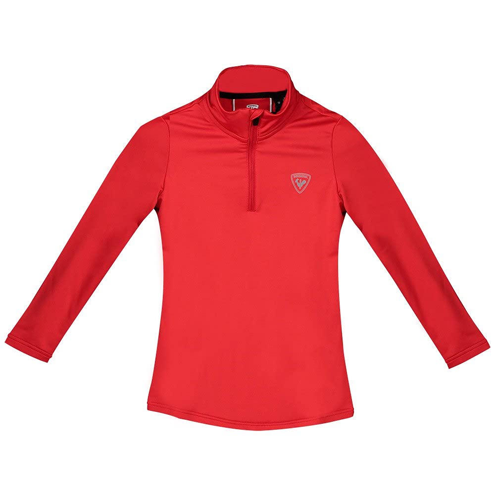 Rossignol Jungen Boy 1/2 Zip Warm Stretch Technisches Fleece, Sport, Rot, 8 años