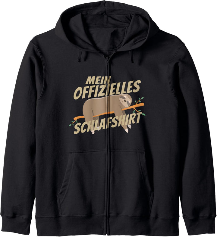 Mein Offizielles Schlafshirt - Faultier Kapuzenjacke