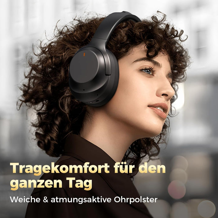 Upgraded Noise-Cancelling-Kopfhörer mit Bluetooth 5.4, Aktive Rauschunterdrückung (ANC) & ENC Mikrof