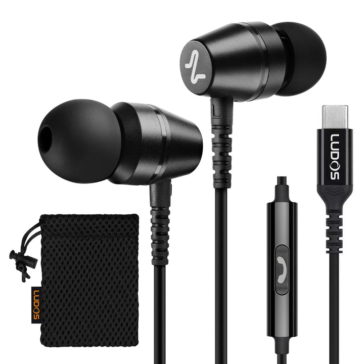 LUDOS OMNITONE USB C Kopfhörer, 5 Jahre Garantie für iPhone 17 16 15 Pro Max Plus Air Samsung Galaxy