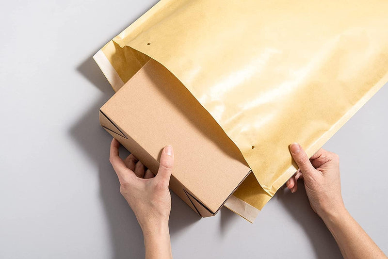 Gepolsterte Umschläge aus Polyethylen-Innenpolster, Farbe Braun, Versandtaschen mit Kapazität für Do