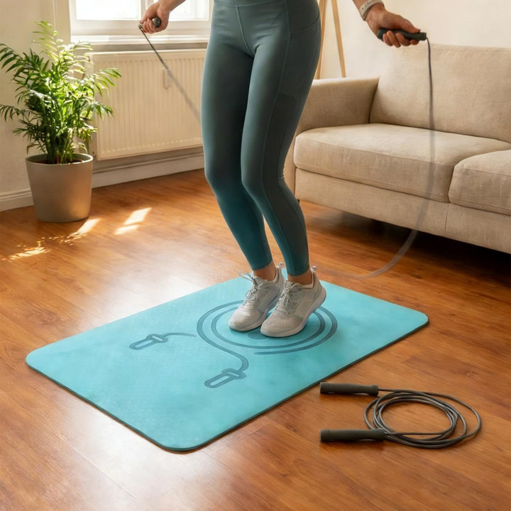 Tpe Sprungmatte Rutschfest Stossdämpfend Fitnessmatte für Seilspringen Haushalt Workout Jump Rope Sp