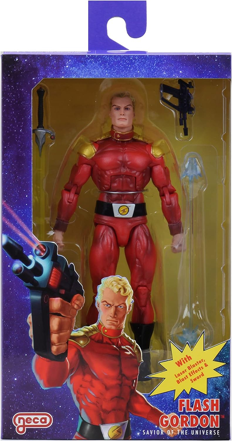 NECA 42600 - Defenders of The Earth Series - Flash Gordon - 17,8 cm grosse Actionfigur