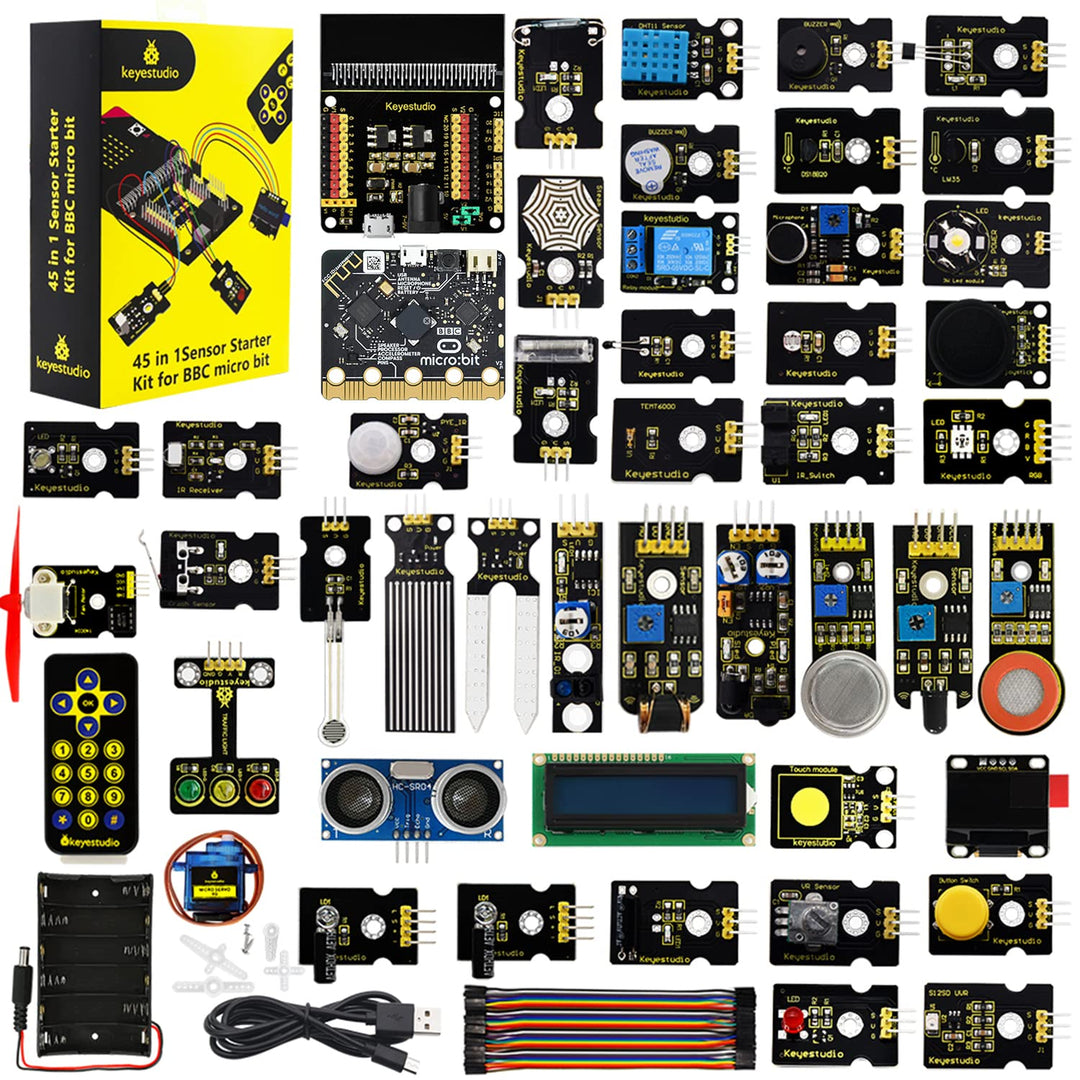 KEYESTUDIO BBC Micro: bit V2.2 Ultimate Sensor Starter Kit Programmierbares Funktioniert mit Microbi