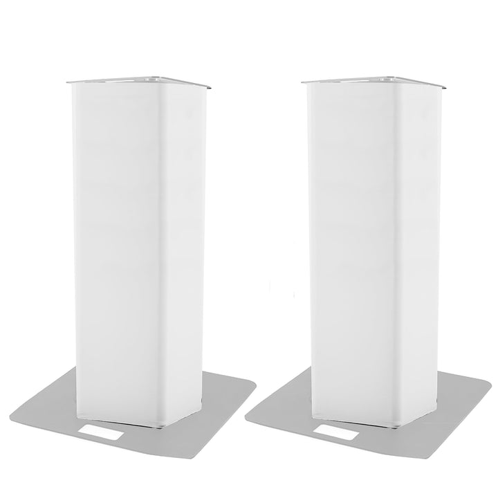 1 Paar Totembezug aus Spandex, Truss Cover, 30 x 30 cm, Auswahl aus 4 Höhen (100 cm Höhe, Weiss) 100