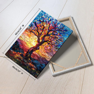 FajerminArt Abstrakt Mit Rahmen Leinwand Wandbilder, Bunt Baum Des Lebens leinwand bilder gedruckt a