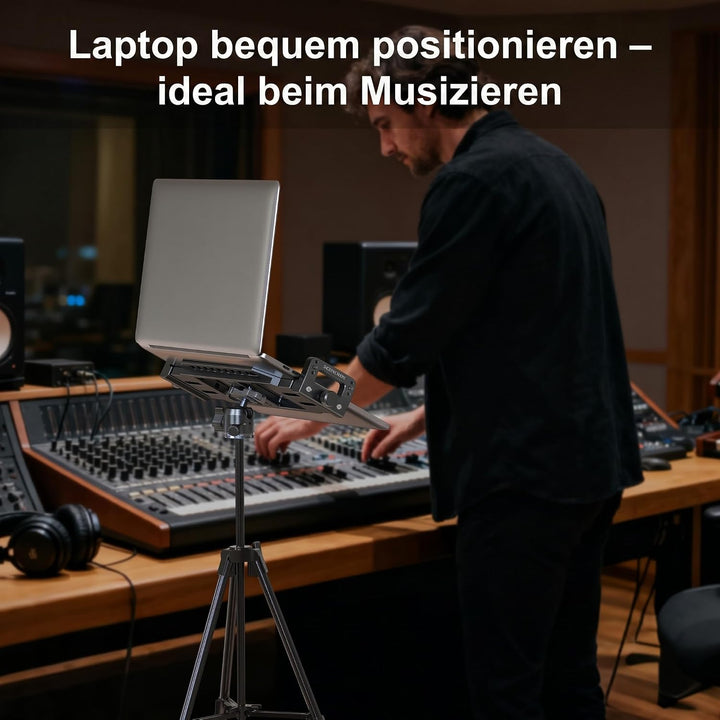 Laptop-Stativhalterung mit 1/10.2 cm &amp; 3/20.3 cm Schraubenlöchern, Arca Swiss Plate, Gummiauflage fü