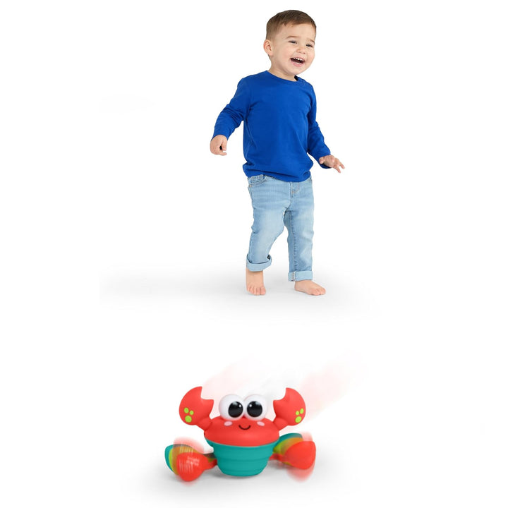 Bright Starts Rockin’ Crawling Crab, Krabbe Baby Spielzeug, Interaktives Krabbelspielzeug mit Musik