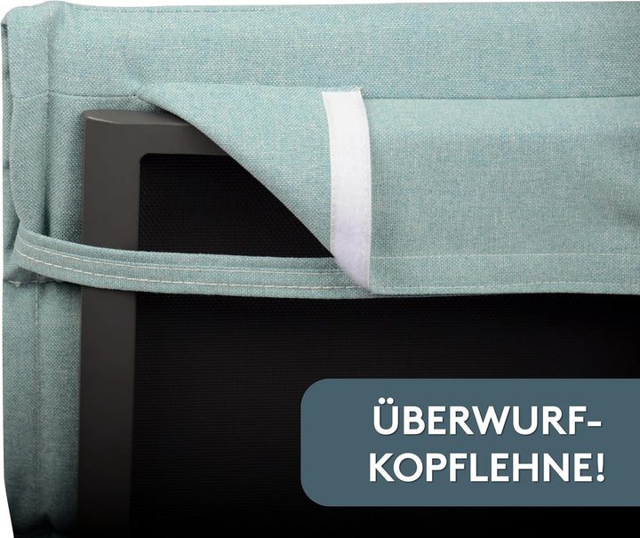 LILENO HOME Gartenstuhl Auflagen als [2er Set - Hochlehner] in Petrol - Bequeme Liegen als Sitzaufla