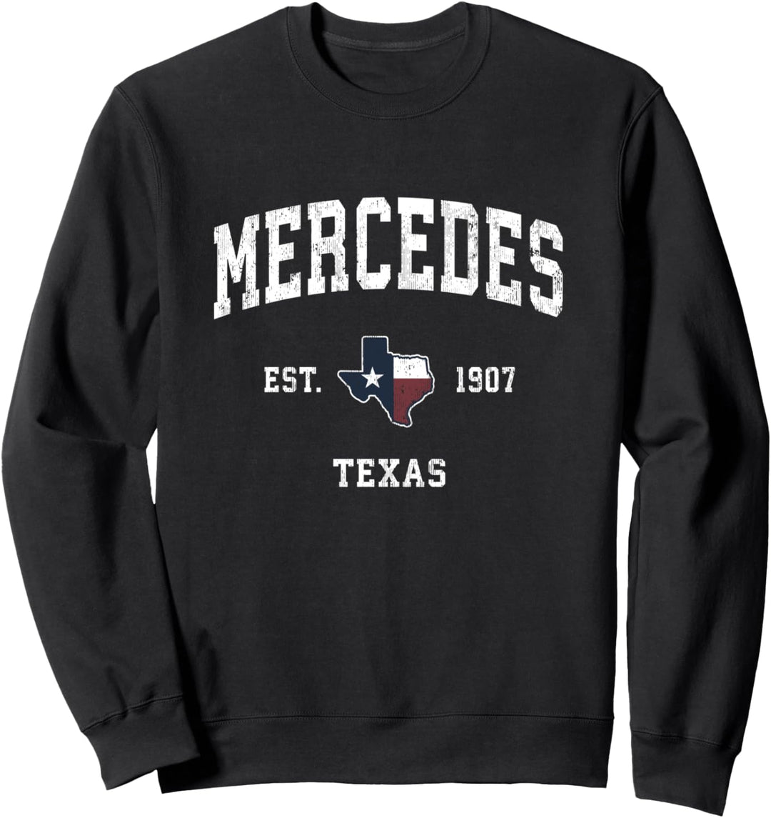Mercedes Texas TX Vintage Staatsflagge Sport Design Sweatshirt