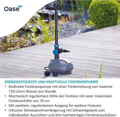 Oase Aquarius Fountain Set Classic 750, Schwarz, 750 l/h