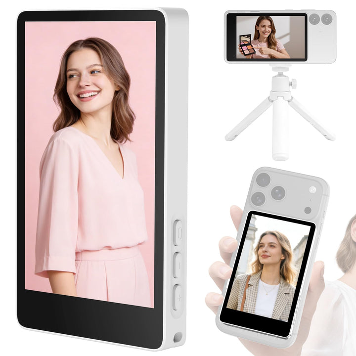 Bettdow Handy Selfie Monitor 3,97“, Magnetischer Smartphone Vlog Bildschirm für iPhone & Android Tel