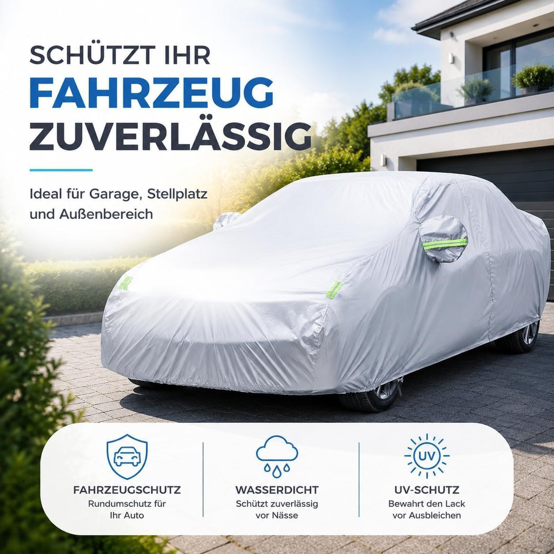 Autogadget® Premium Auto Abdeckplane - Autoabdeckung &amp; universale Autoschutzhülle - Abdeckung - Car