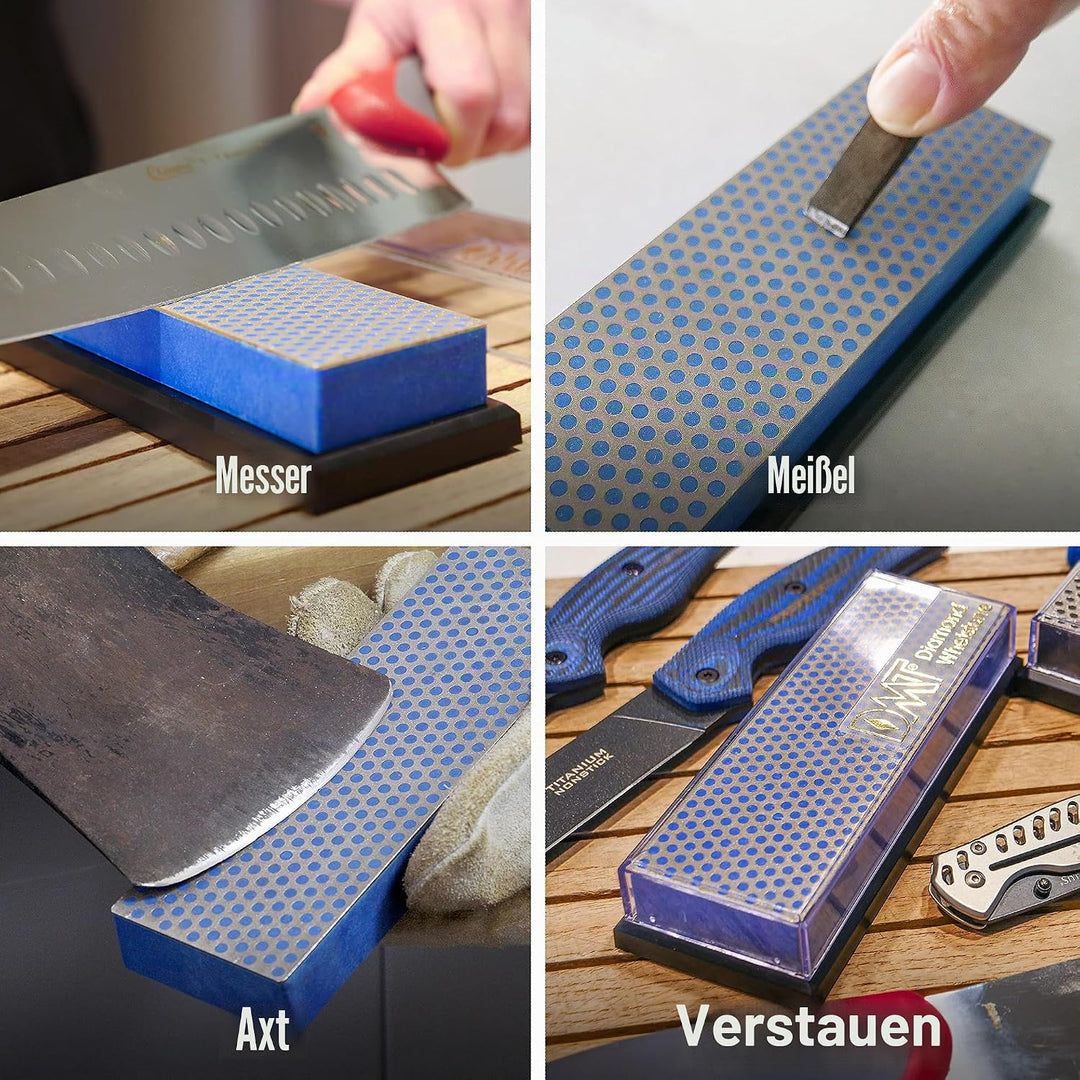DMT Diamond Whetstone Wetzstein – grob mit Plastikbox, 15,2 cm / 6 Zoll, 1 Stück, W6CP, Grob