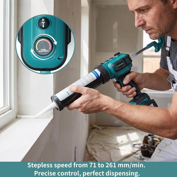 Akku Kartuschenpresse, 18V Kompatibel mit Makita Batterie (B-Serie), Stufenlose Geschwindigkeit 71-2