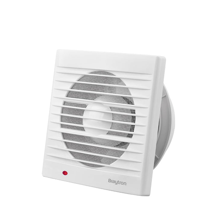 Braytron Badlüfter Wandlüfter WC Küche Ventilator Lüfter Ø100 mm | Leise 34dB | Leistungsstark 100 m