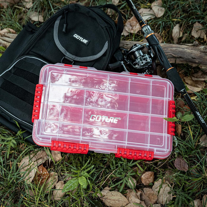 Goture Tacklebox,Kleinteilebox Angeln,Tackle Box Angeln,Köderbox,Angelbox kiste Koffer，Angelzubehör