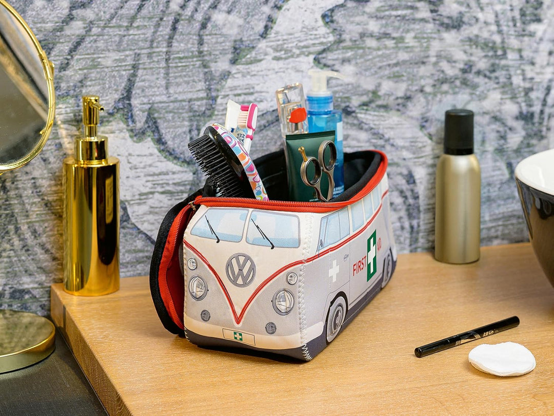 BRISA VW Collection - T1 Bulli Bus Kulturbeutel Kosmetiktasche | Volkswagen Universaltasche Waschbeu