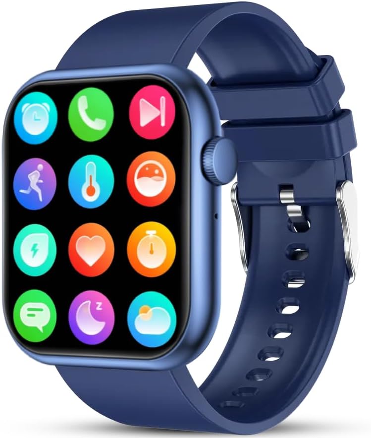 Deunis X7 Smartwatch 1,96 Zoll für Damen Herren mit Telefonfunktion und Benachrichtigungen, kompatib