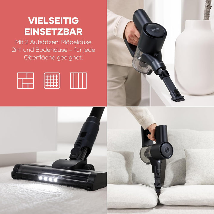 Severin Akku-Staubsauger kabellos, nur 1,5 kg/130W/40 Min., 0,5L, Verstaufunktion, höhenverstellbare