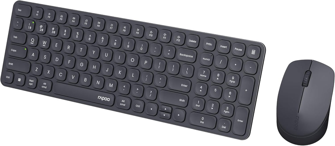 Rapoo 9310M kabelloses Tastatur-Maus Set Wireless Deskset 2400 DPI Sensor bis zu 12 Monate Batteriel