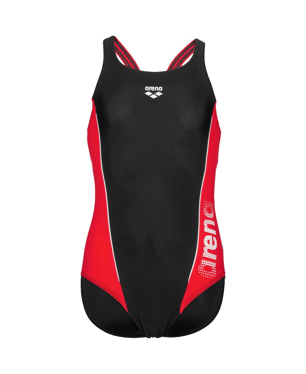ARENA Mädchen G Thrice Jr Swim Pro Back One Piece One Piece Swimsuit (1er Pack), Black-anguria-white