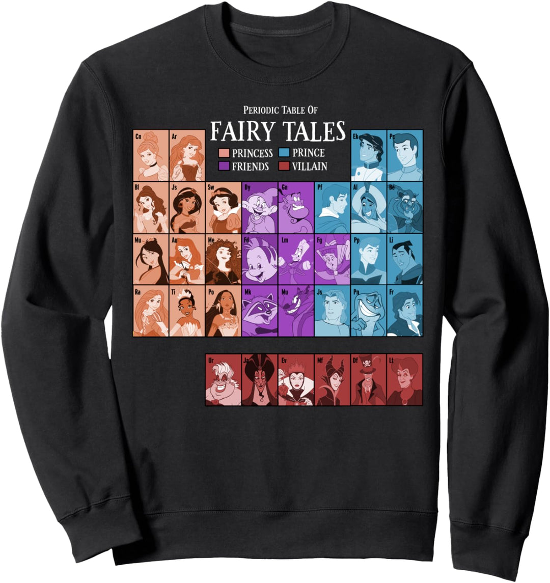 Disney Princess Periodic Table Of Fairy Tales Group Sweatshirt
