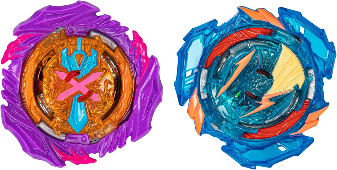 Beyblade Burst QuadStrike Ultimate Evo Valtryek V8 und Divine Xcalius X8 Kreisel Doppelpack, Battle