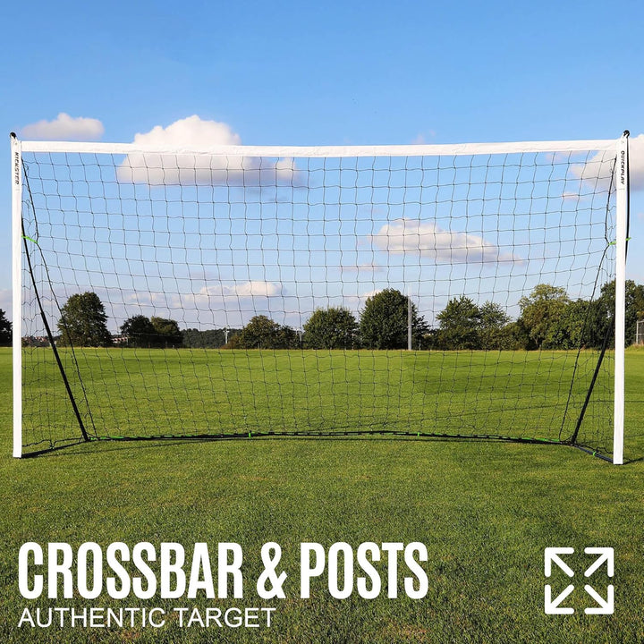 QUICKPLAY KICKSTER Fussballtor - Ultra tragbares Fussballnetz für alle Altersgruppen - Schnell aufba