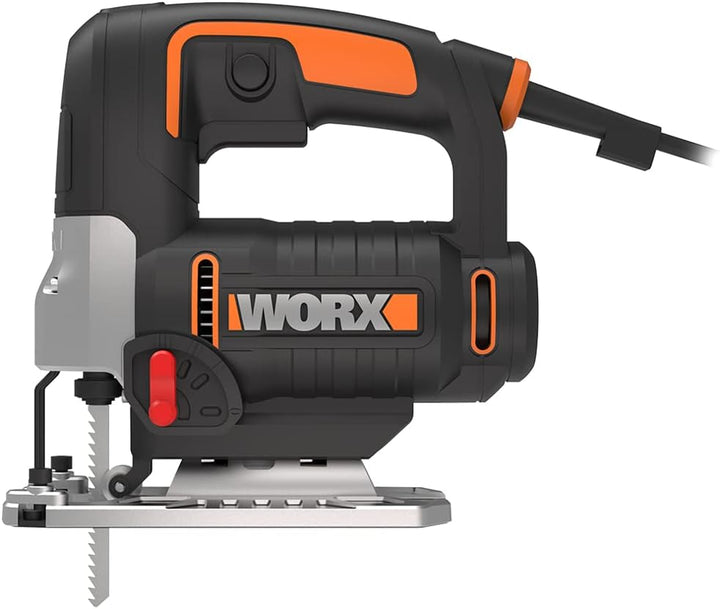WORX WX478.1 Stichsäge 650W – Pendelhubsäge mit Drehzahlelektronik für präzises Sägen von Holz, Meta