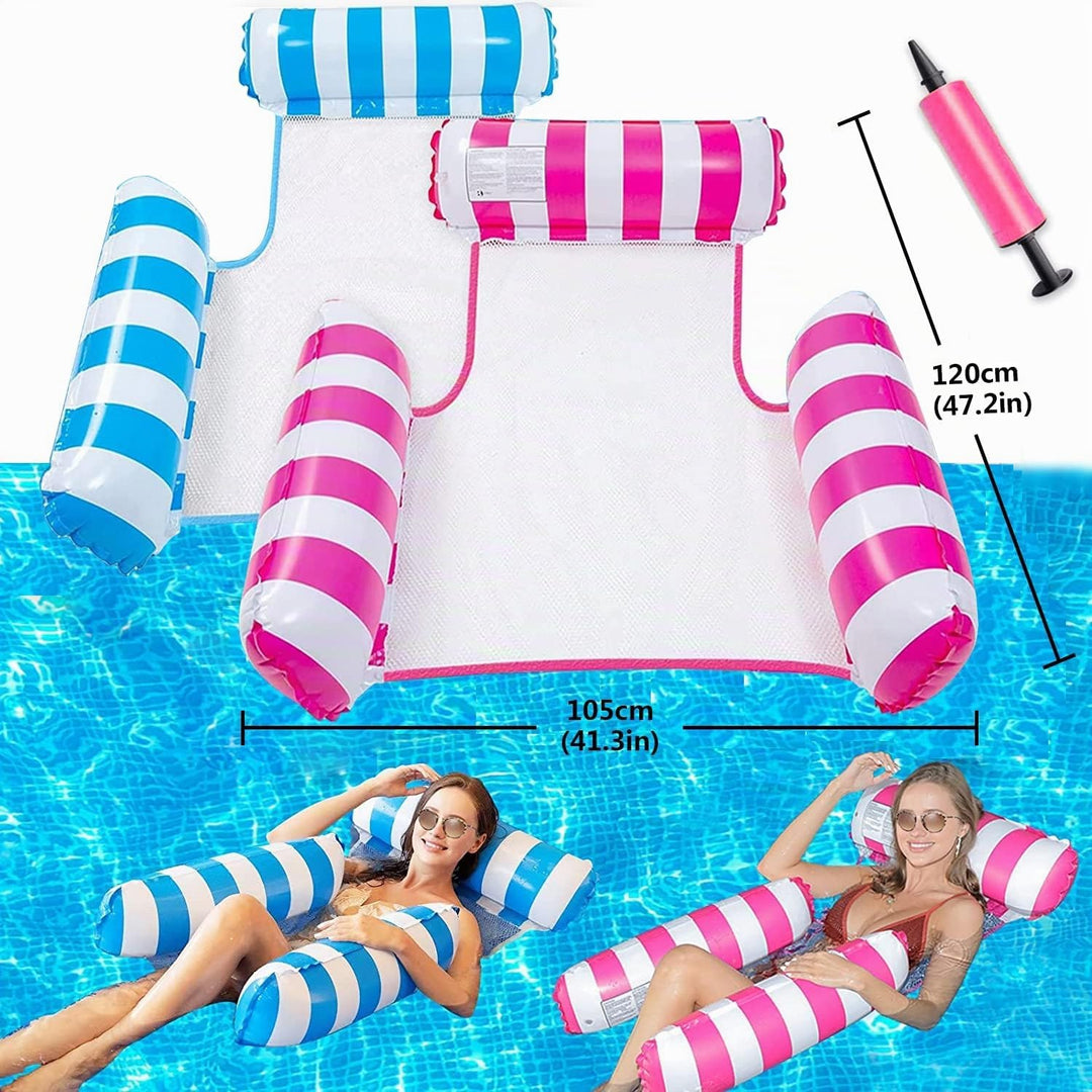 Luftmatratze Pool Wasserhängematte für Erwachsene, Xndryan 2 Stück 4 In 1 Aufblasbare Tanning Pool H