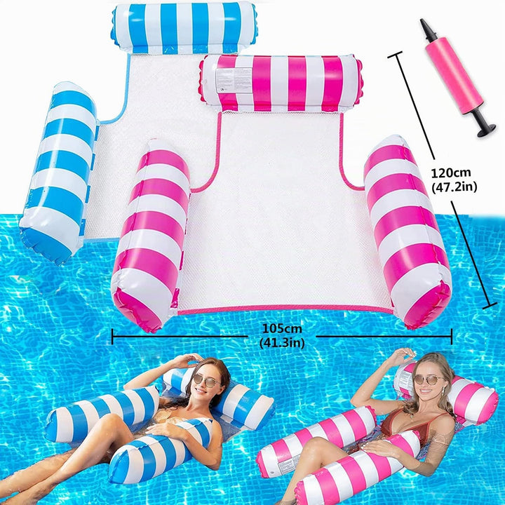 Luftmatratze Pool Wasserhängematte für Erwachsene, Xndryan 2 Stück 4 In 1 Aufblasbare Tanning Pool H