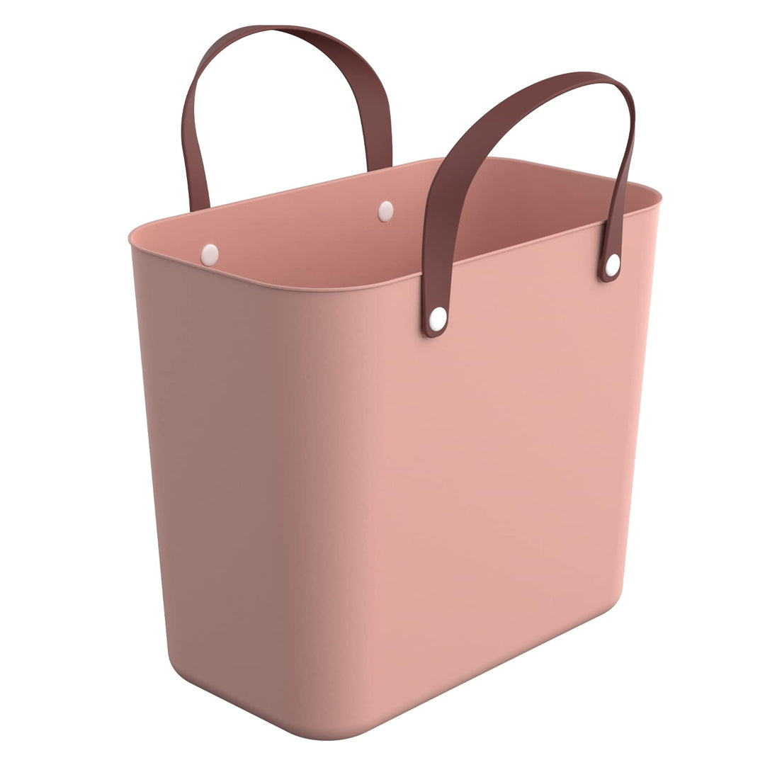 Rotho Albula Einkaufskorb 25l, Kunststoff (PP recycelt), rosa, 25l (40.0 x 23.5 x 34.0 cm), Rosa