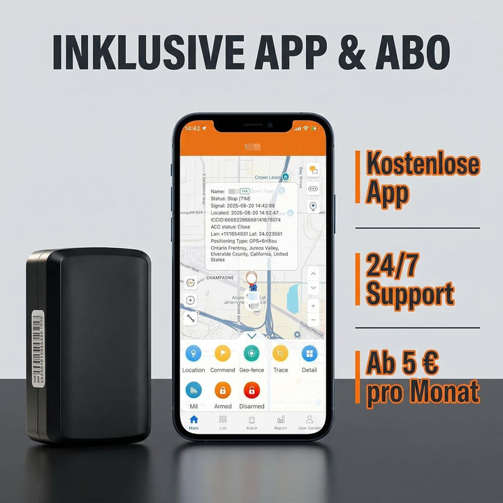 LMHOME GPS 4G Langzeit GPS-Tracker Power Finder für Oldtimer, Auto, Fahrzeuge, Boote, Anhänger und m