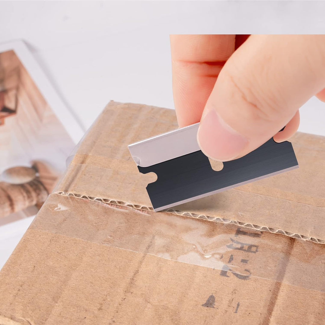 FOSHIO 200pcs Schaber ErsatzKlinge Kohlenstoffstahl Metall Schaber ErsatzKlinge Sicherheit Scraper G