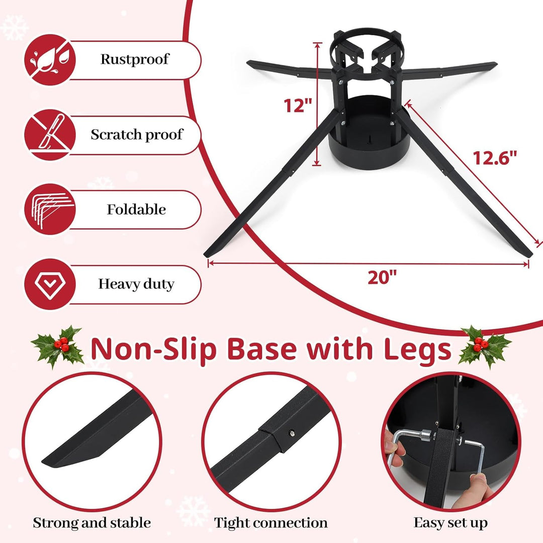 Weihnachtsbaumständer, Stabile Abnehmbare Weihnachtsbaumständer Baumhalter für Lebenige Weihnachtsba