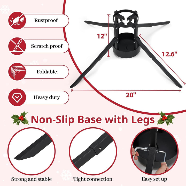 Weihnachtsbaumständer, Stabile Abnehmbare Weihnachtsbaumständer Baumhalter für Lebenige Weihnachtsba