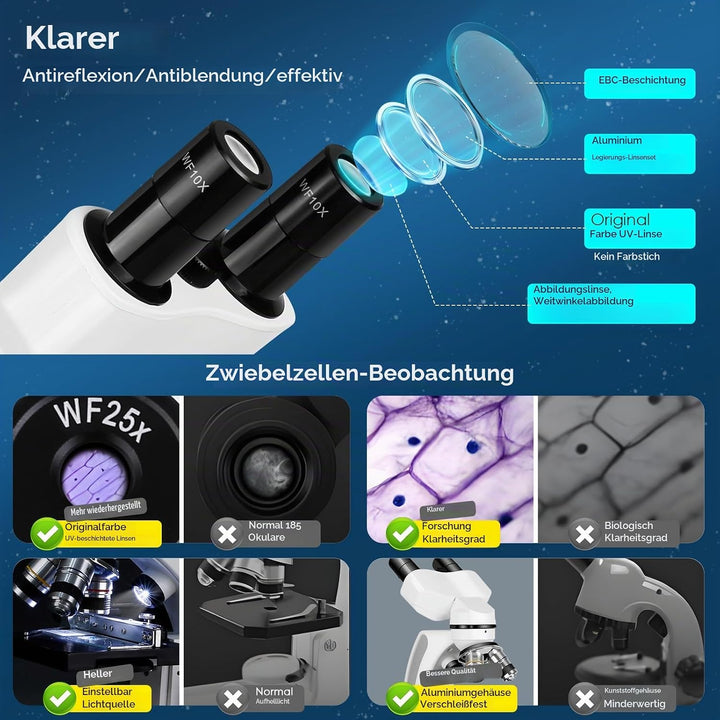 Binokulares Mikroskopie (40X-1000X) Double Layer Mechanical Stage, Handy-Halter für den Laborgebrauc