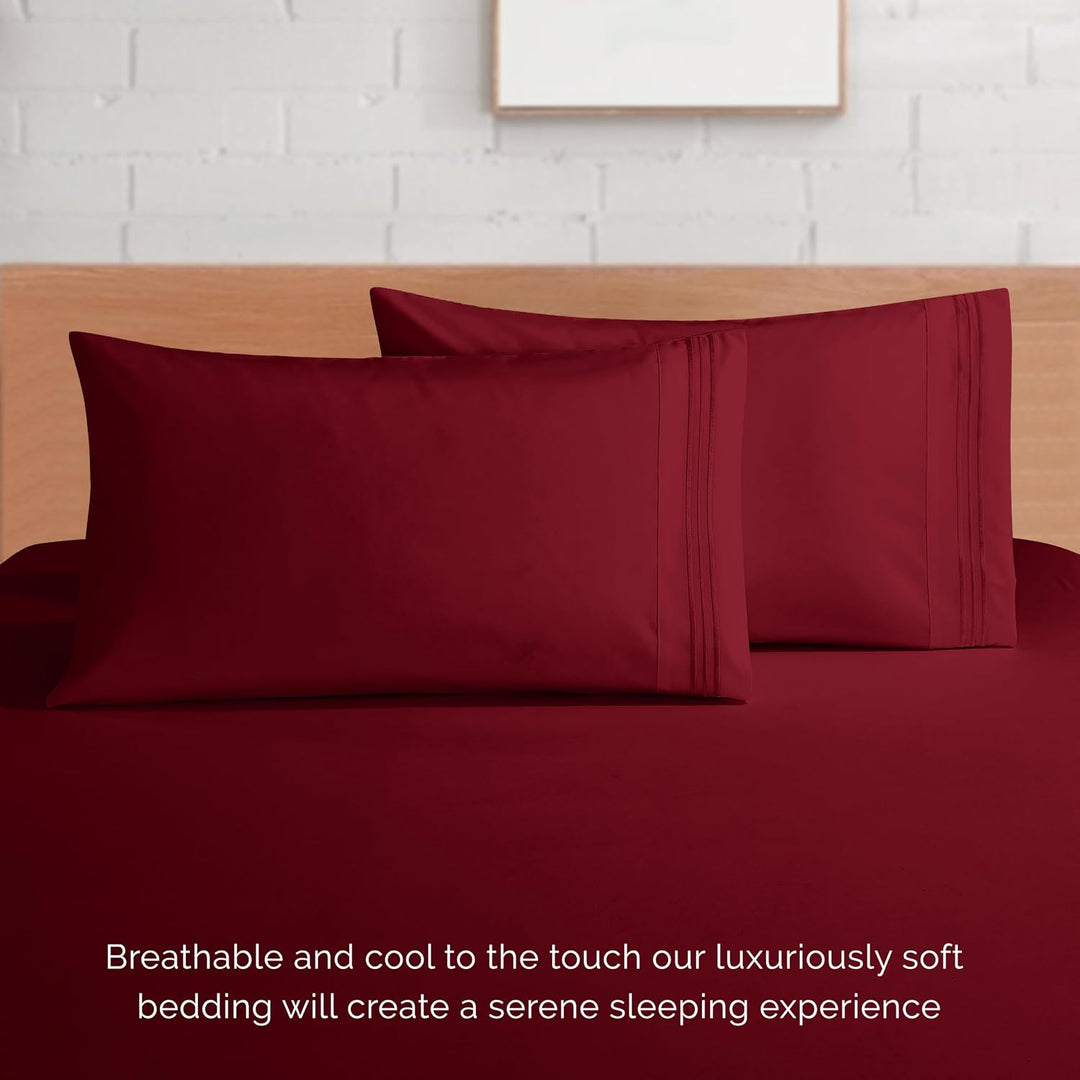 Elegant Comfort Bettwäsche-Set, luxuriös, weich, Fadenzahl 1500, ägyptische Qualität, Knitter- und l