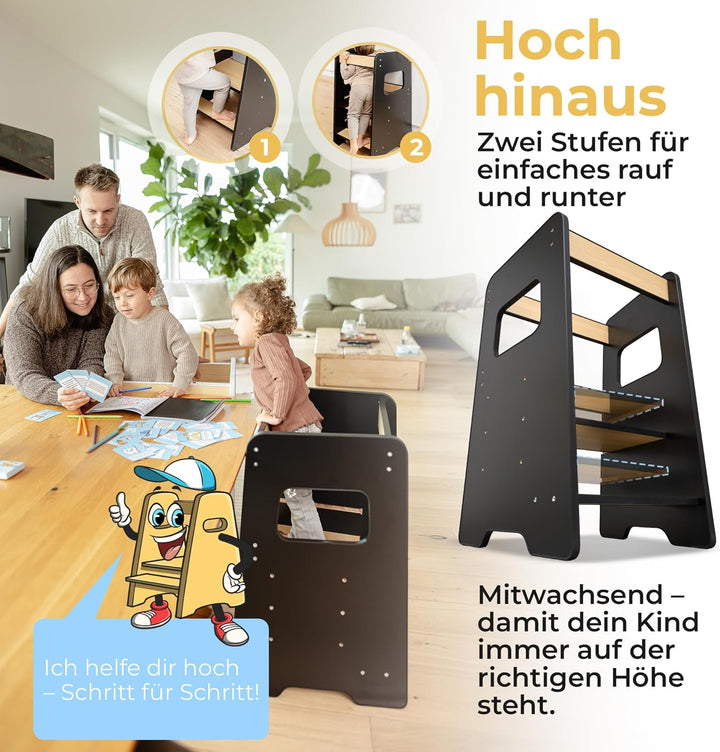 Lernturm für Kinder ab 1 Jahr – Mit Aktivitätskarten für echte Nutzung im Alltag, sicherer Learning