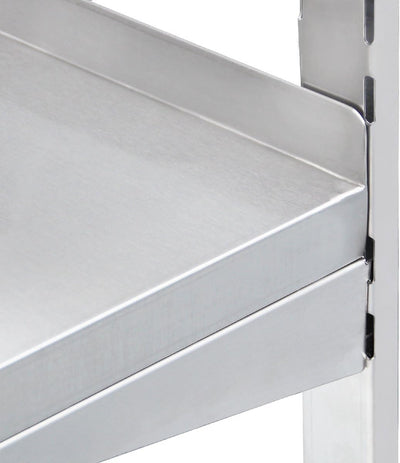 Beeketal 'BWR-2' Gastro Edelstahl Küchen Wandregal 1200 mm Länge x 320 mm Tiefe, 1 Ablagefläche mit