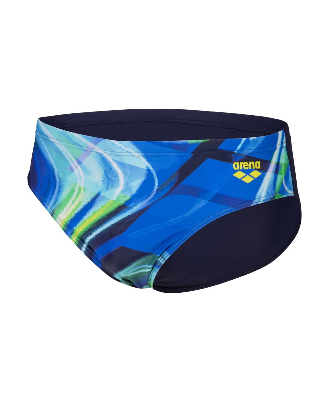 ARENA Herren Men's Visual Waves Swim Briefs Swim Briefs (1er Pack) 46 Navy-neon Blue Multi, 46 Navy-