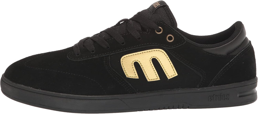Etnies Herren Windrow Low Top Skateschuh 42.5 EU Schwarz Goldfarben, 42.5 EU Schwarz Goldfarben