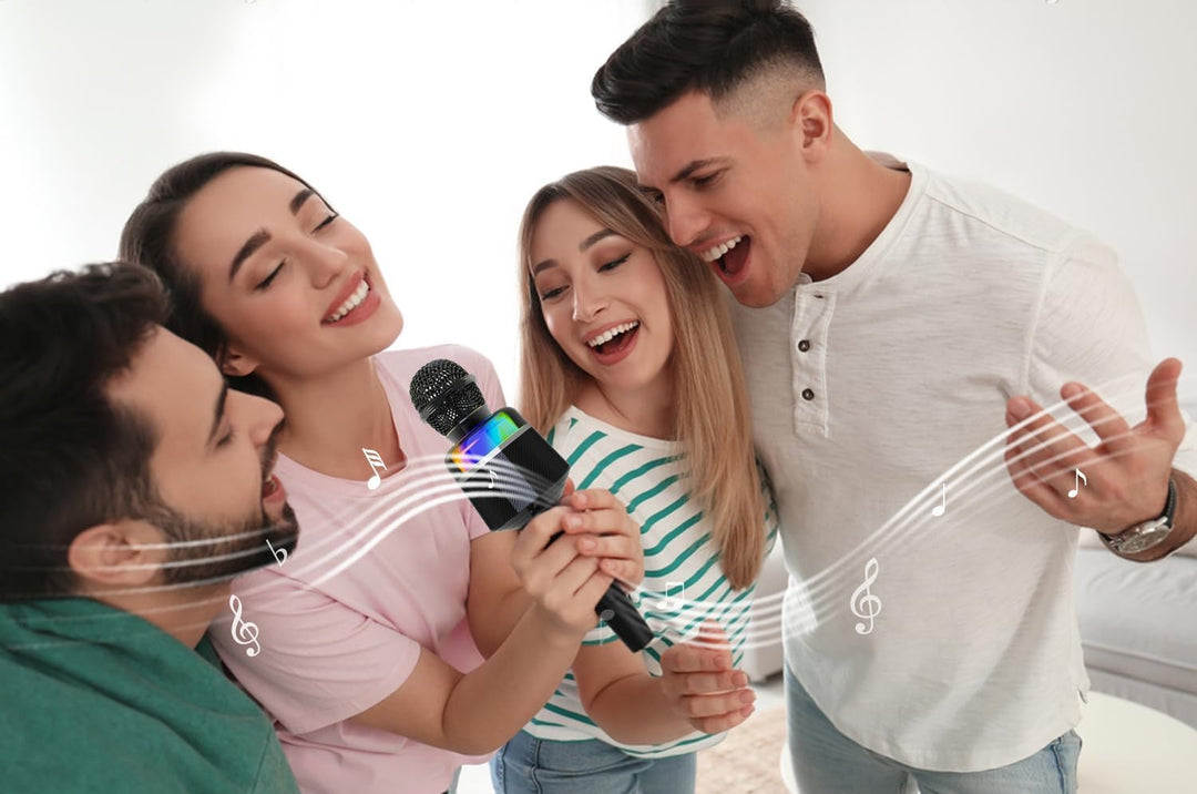 Gembird kabelloses Bluetooth Karaoke-Mikrofon - wiederaufladbar, ideal für Partys, Heimgebrauch und